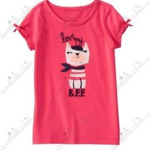 Gymboree Pink Love My B.F.F. Cat Tee
